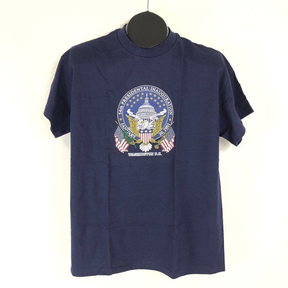 Vintage 54th Presidential Inauguration Shirt Youth XL Bush / Cheney Navy Blue